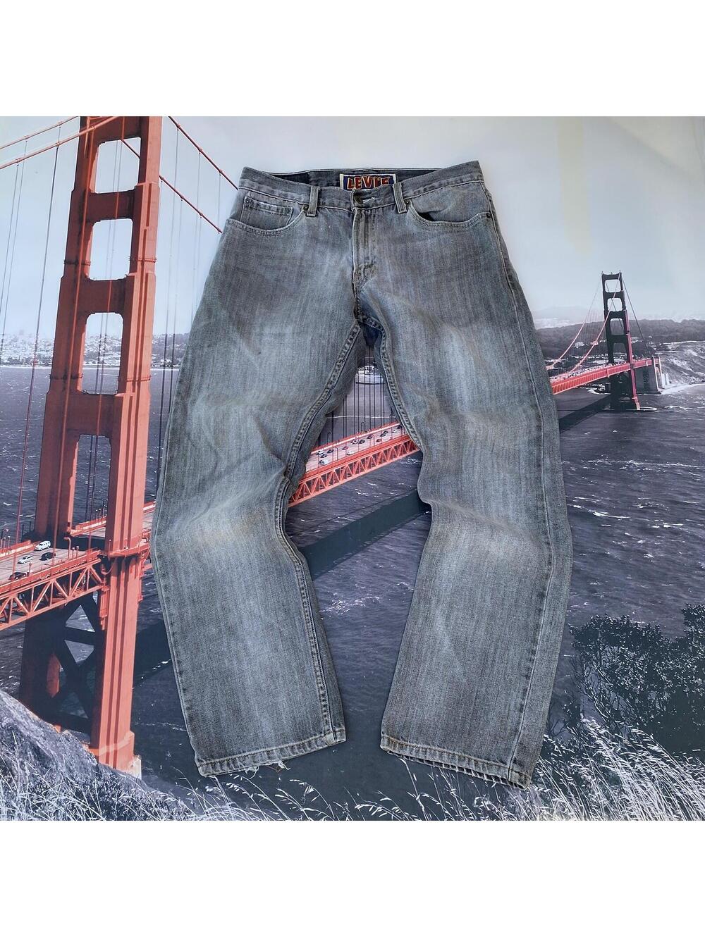 Levi's the Original 514 Mens Jeans Size 32x30 Slim Straight Denim Pants Gray
